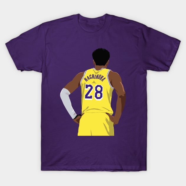 Rui Hachimura Back-To (LA) T-Shirt by rattraptees